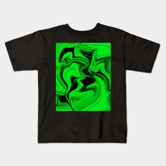 green waves Kids T-Shirt by Joelartdesigns